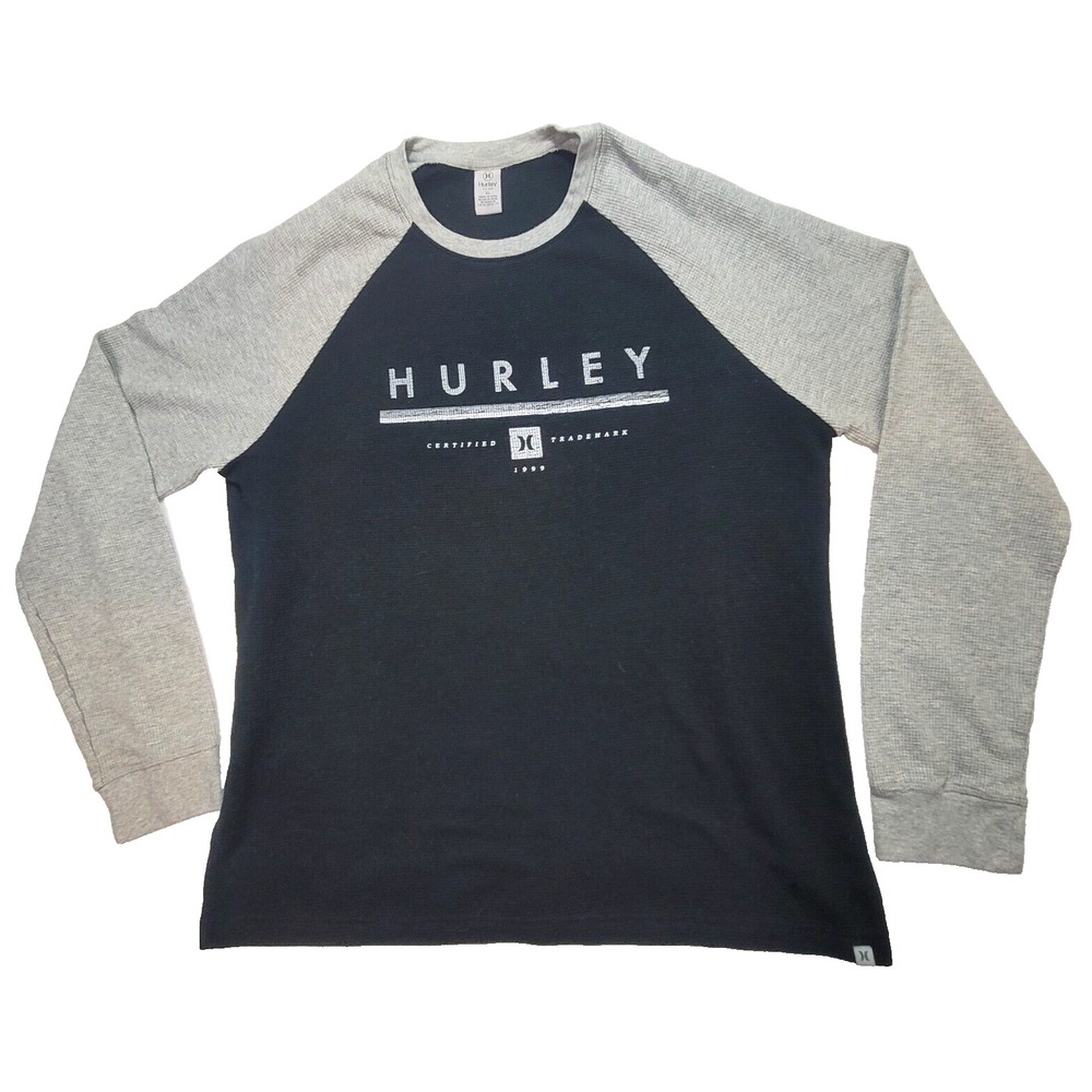 Hurley Men's Pullover Jersey Style XL Black Cotton‎ Short Sleeve Crew Neck